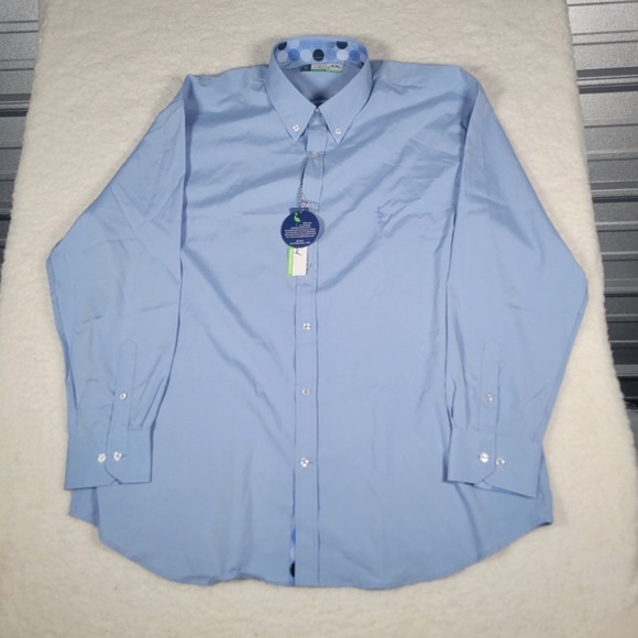 Tailorbyrd Other - TailorByrd Performance Mens XXL Blue Stretch Button Down Long Sleeve Shirt NWT